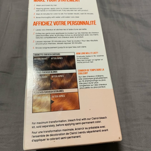(2for$20) Clairol SEALED Apricot Semi Hair color - Picture 7 of 8